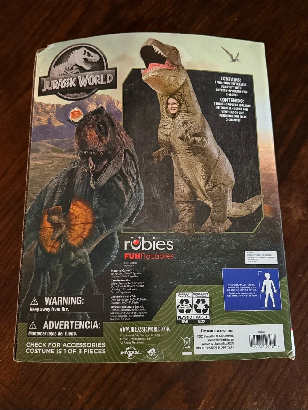 Rubie's Inflatable T. Rex Costume - Brown and Green